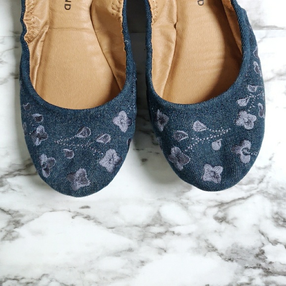 Lucky Brand Jean Embroidered Flats - Picture 4 of 6